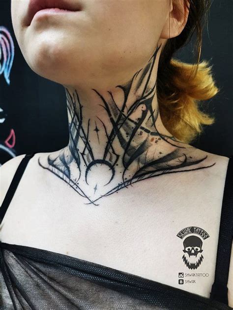 demon throat tattoo